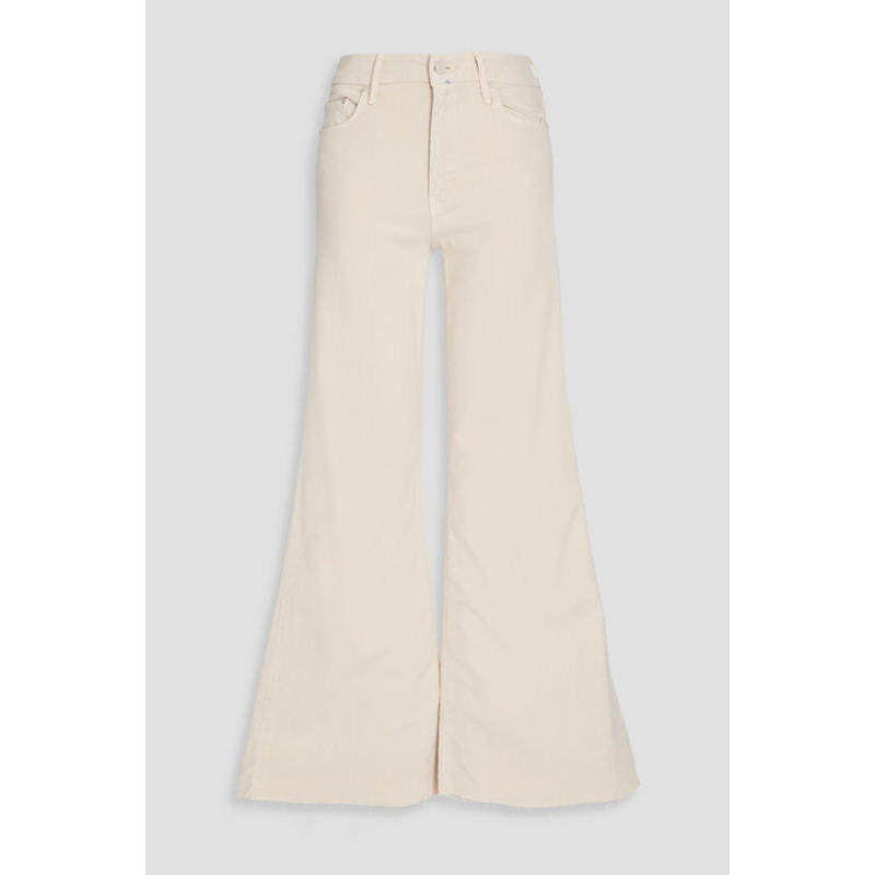 Mother Denim 女士 牛仔长裤 卷边磨破高腰阔腿牛仔裤