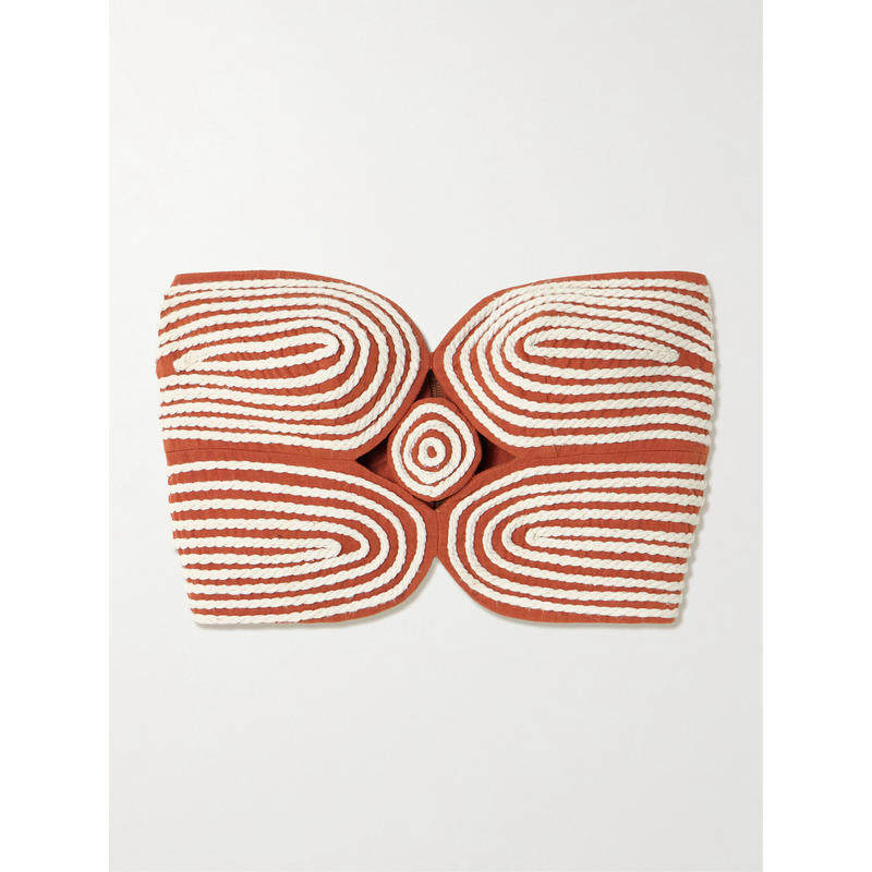 Andres Otalora 女士 上衣 Baia 剪口刺绣亚麻紧身胸衣,女装/女士精品,毛针织衫,淘宝优惠券,粉丝福利购,淘宝优惠卷