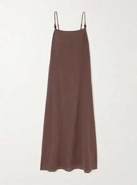 Staud 女士 SS26 中长连衣裙 Laura 串珠精饰棉/薄纱长款连衣裙