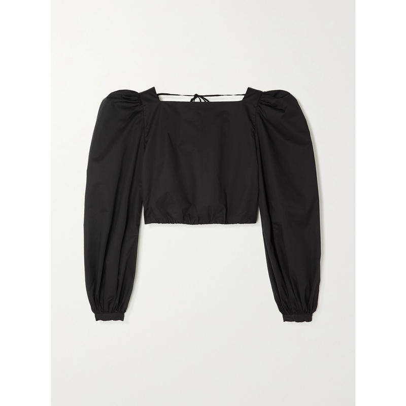 Johanna Ortiz 女士 上衣 露背短款棉混纺府绸衫