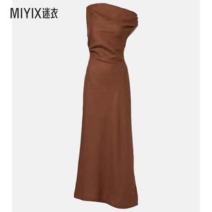 女款 THE 迷衣时尚 FAITHFULL 连衣裙 Suis BRAND 不对称亚麻长款