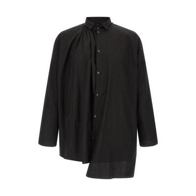 Yohji Yamamoto 山本耀司 男士 SS26 衬衫 'Collar B' 收褶双