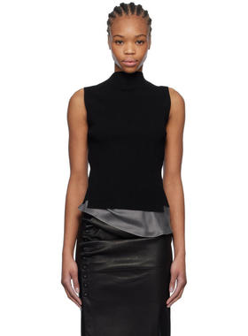 Victoria Beckham 女士 背心 黑色企领上装