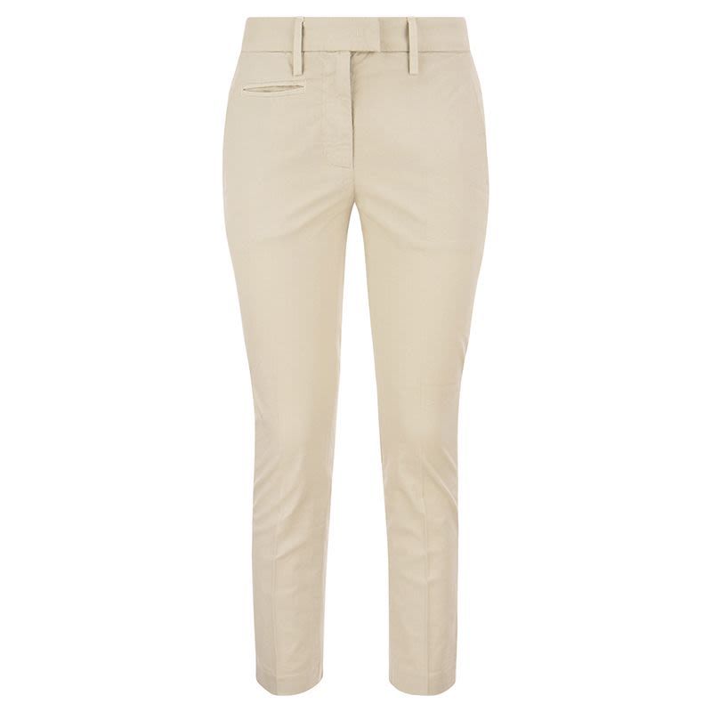 DONDUP 女士 SS23 长裤 PERFECT 修身棉质华达呢裤子