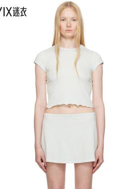 SKIMS 女款蓝色 Drop Needle Pointelle Baby T 恤 迷衣时尚