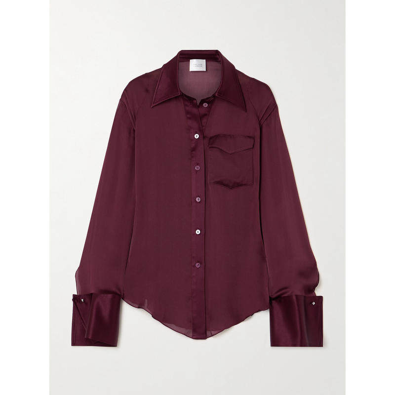 Galvan 女士 FW25 衬衫 Strata 真丝缎雪纺衫,女装/女士精品,真丝上装,淘宝优惠券,粉丝福利购,淘宝优惠卷