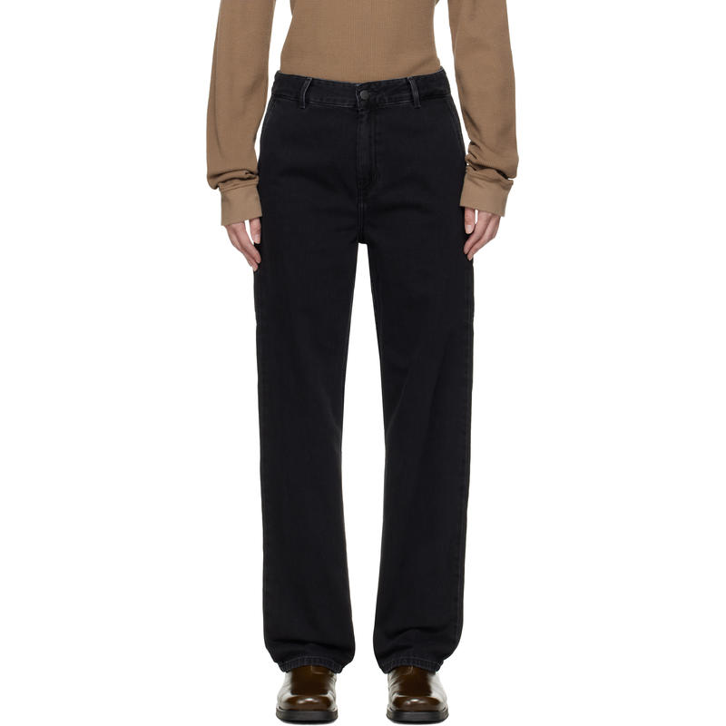 Carhartt WIP 女士 牛仔长裤 黑色 Pierce Pant Straight 牛仔裤