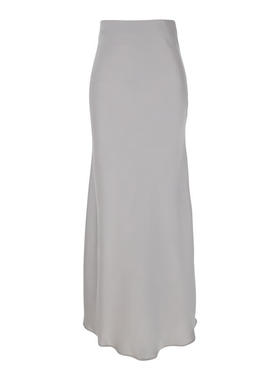 Plain 女士 SS25 半身裙 at 灰色长款裙摆皱褶缎面女士内裤
