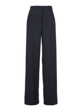Plain 女士 SS25 长裤 蓝色精细剪裁缎面女士长裤