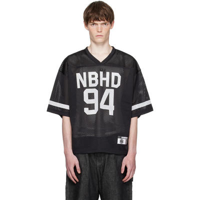 NEIGHBORHOOD 男士 T恤 黑色 Hockey V-neck T 恤