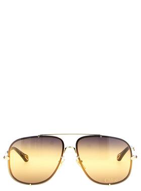 Chloé 女士 SS26 太阳镜 眼鏡飛行員鏡框太陽眼鏡