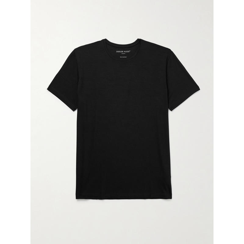 Derek Rose 男士 SS26 睡衣 Basel 弹力超细莫代尔针织棉T恤