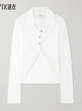 【春夏新品】Courrèges 女款扭纹短款polo衫 迷衣时尚