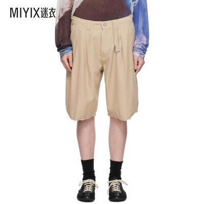 ERL 女款米色 Distressed Chino 短裤 迷衣时尚