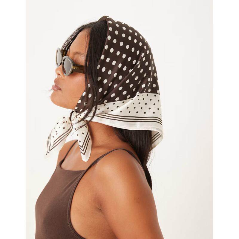 My Accessories 女士 围巾 My 饰品奶油色波尔卡圆点棕色领带