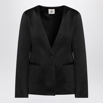 THE GARMENT 女士 SS25 夹克 黑色单排扣棉混纺
