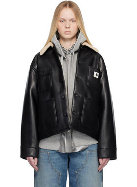 Carhartt WIP 女士 夹克 黑色 Shepton OG Michigan 合成皮革夹克