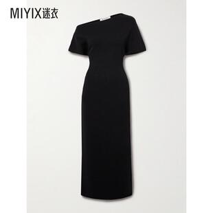 不对称针织连衣裙中长连衣裙 女款 早秋新品 迷衣时尚 Róhe