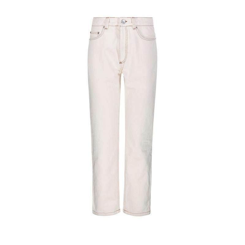 Ami Paris 女士 SS25 牛仔长裤 腰带环牛仔长裤