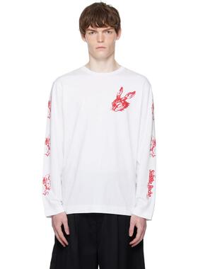 Simone Rocha 男士 T恤 白色 Tortoise  Hare 长袖 T 恤