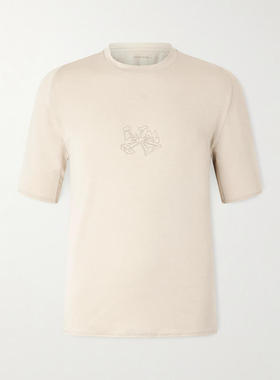 PORTAL 男士 SS26 T恤 Lateral Recycled-Jersey 耸肩徽标印花T恤