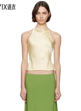 Danielle Guizio 女款黄色 Regine Cowl Neck 上装 迷衣时尚