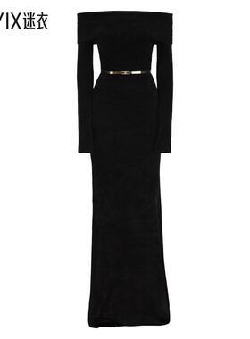 【秋冬新品】Elisabetta Franchi 女款Carpet 红色绳绒织连腰带连