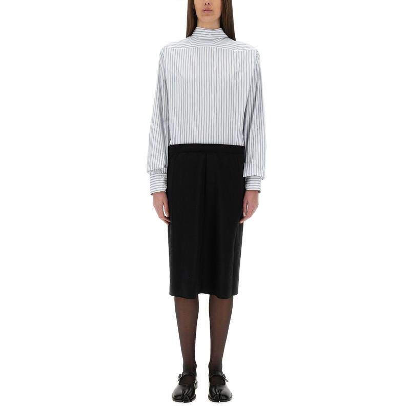 Maison Margiela 马丁·马吉拉 女士 SS25 衬衫 反向条纹连衣裙