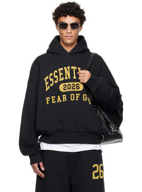 Essentials 男士 卫衣 黑色 Holiday 系列 Classic 连帽衫