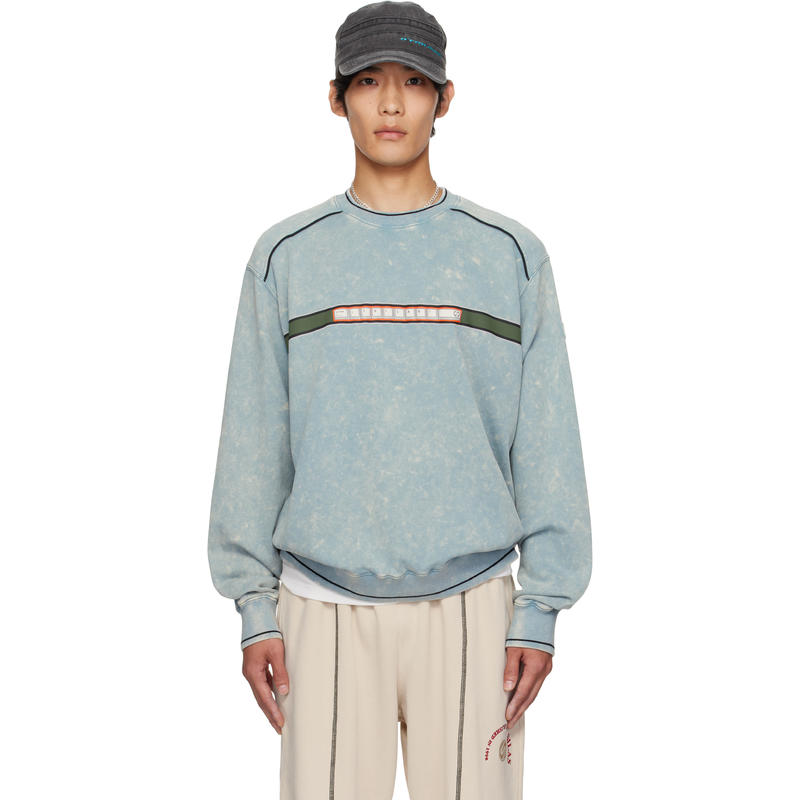 Silas 男士 卫衣 蓝色 Keyboard 套头衫