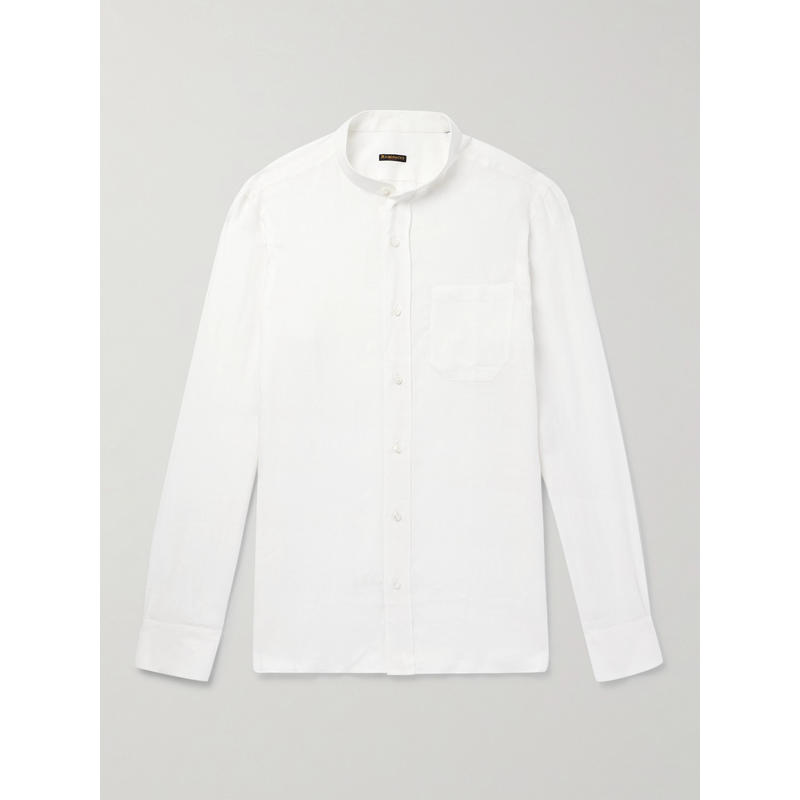 RUBINACCI 男士 FW25 衬衫 Guru 旧式衣领亚麻衬衫