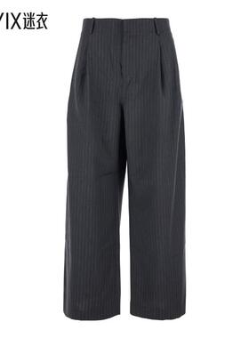 [秋冬新品]TONYWACK 男款Front Pences 灰色细条纹图案羊毛混纺男