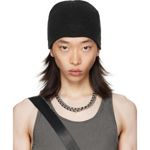 ALEXANDER DIGENOVA 男士 毛线帽 黑色徽标无檐帽