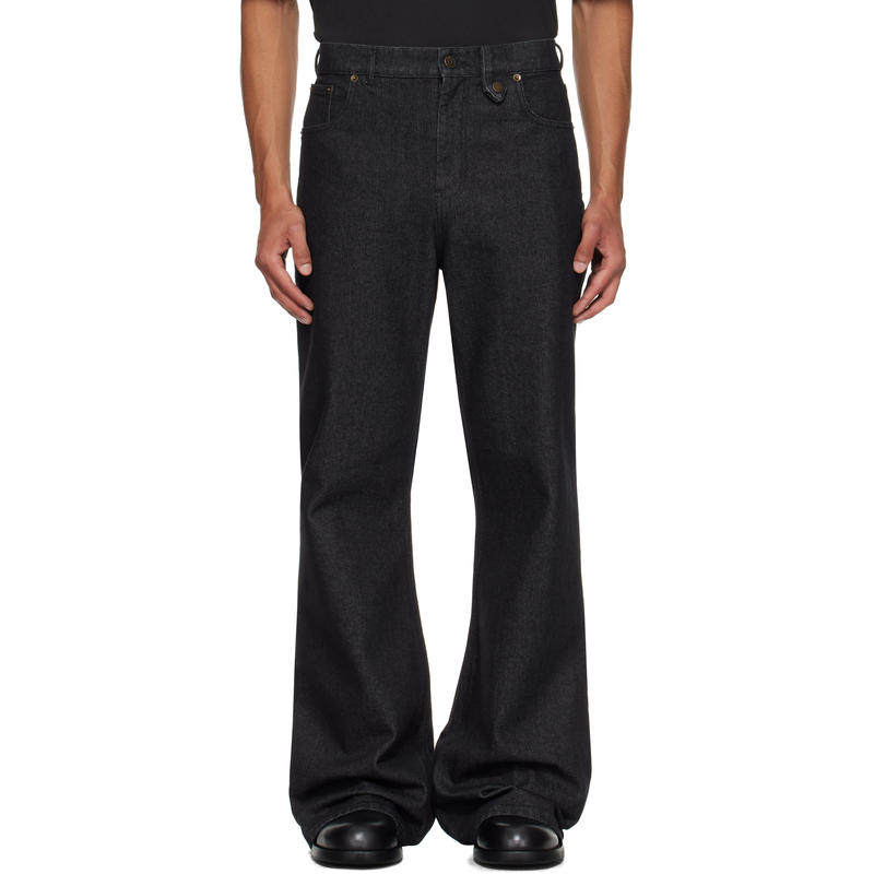 EGONLAB 男士 牛仔长裤 黑色 Samy Wide Leg 牛仔裤