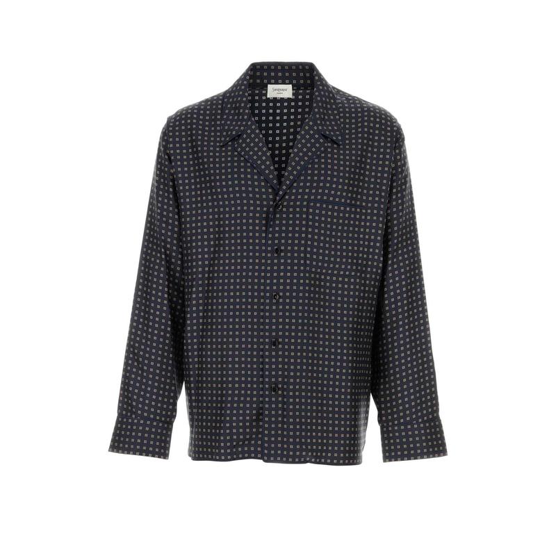 Saint Laurent 男士 FW25 衬衫 全身圖案紐帶襯衫