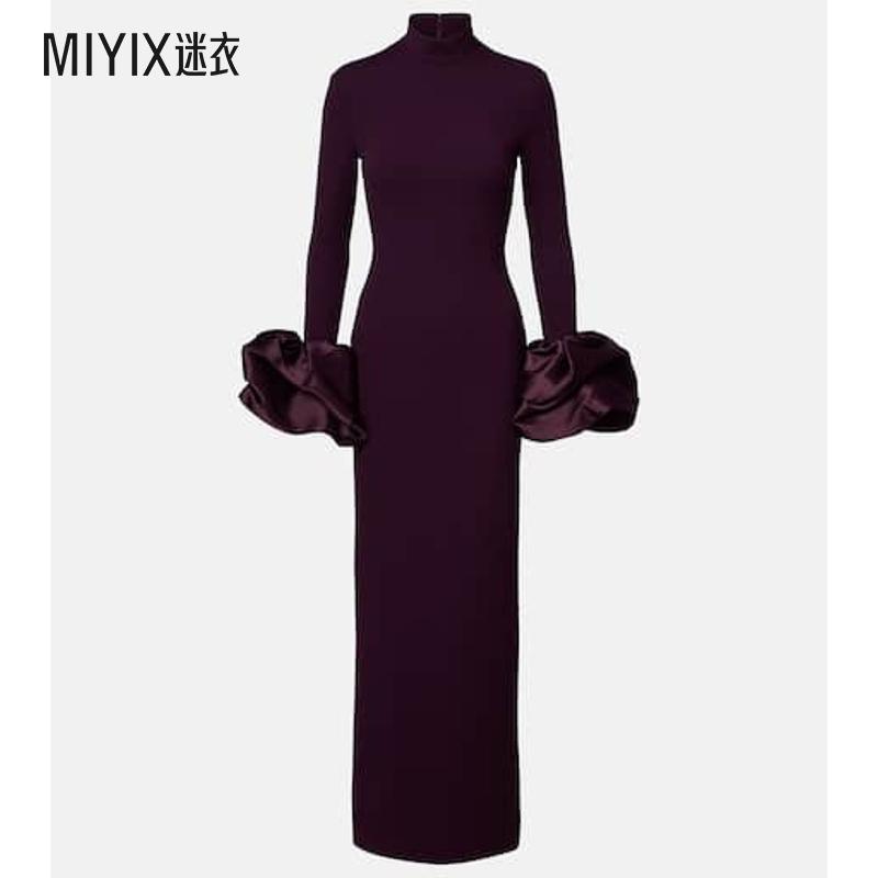 Solace London 女款Viviana 绸缎边礼服 迷衣时尚