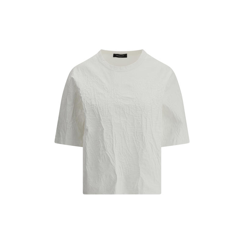 Fabiana Filippi 女士 SS25 T恤 裂紋紋理圓領 T 卹