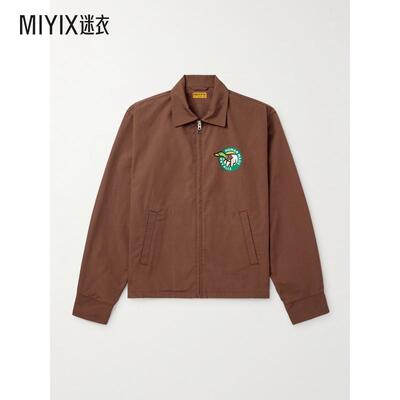HUMAN MADE 男款Drizzler 徽标印花帆布夹克 迷衣时尚