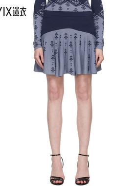 Conner Ives 女款蓝色 Flared 短裙  迷衣时尚