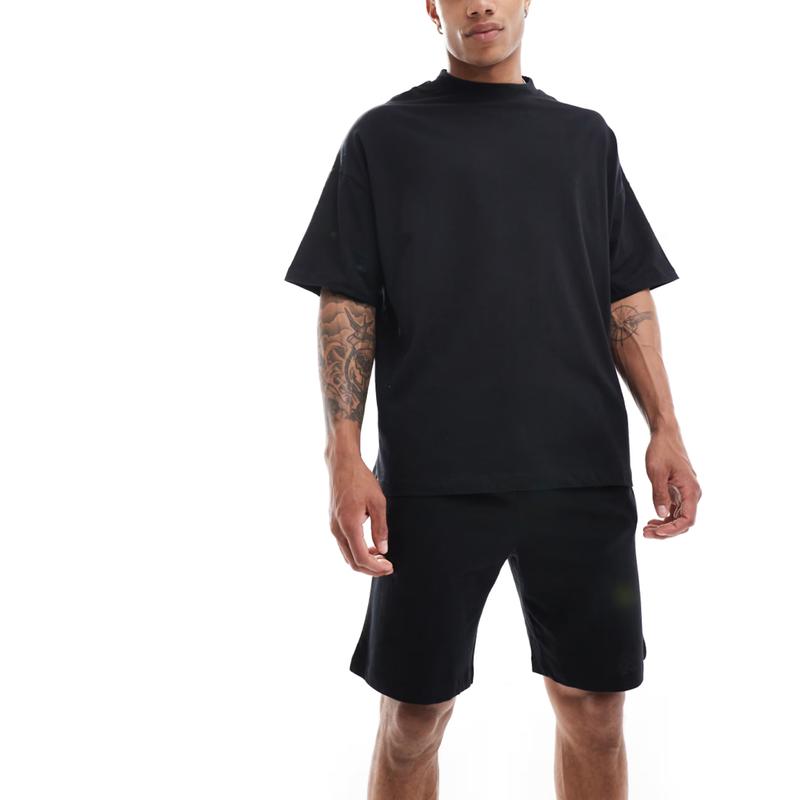ASOS DESIGN 男士 睡衣 sets 设计宽松款睡衣(黑色)