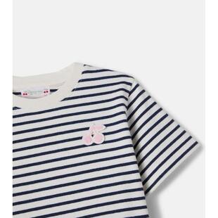 条纹棉质针织童装 Bonpoint Lilas T恤 女童