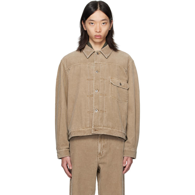 COOR 男士 夹克 驼色 Type 1 Corduroy Washed Trucker 夹克