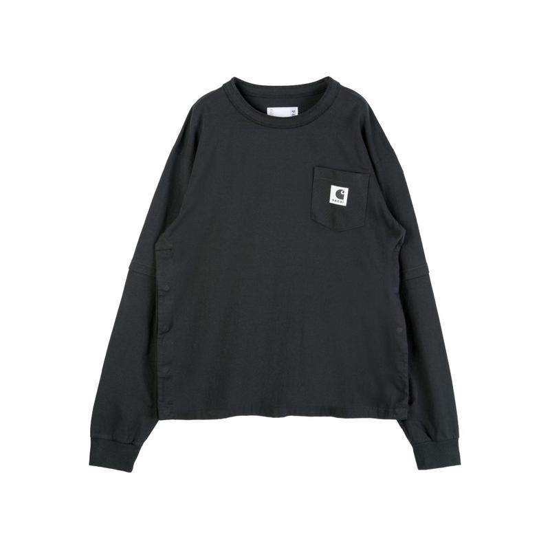 Sacai 男士 FW25 T恤 X CARHARTT WIP and Polos T恤黑色T恤