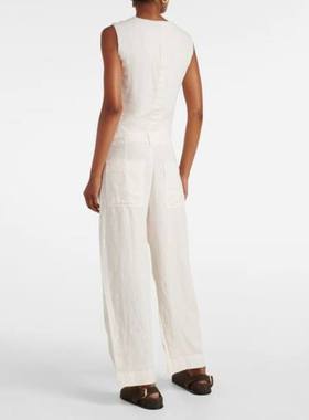 Velvet by Graham  Spencer 女士 长裤 Issa barrel-leg 亚麻长裤