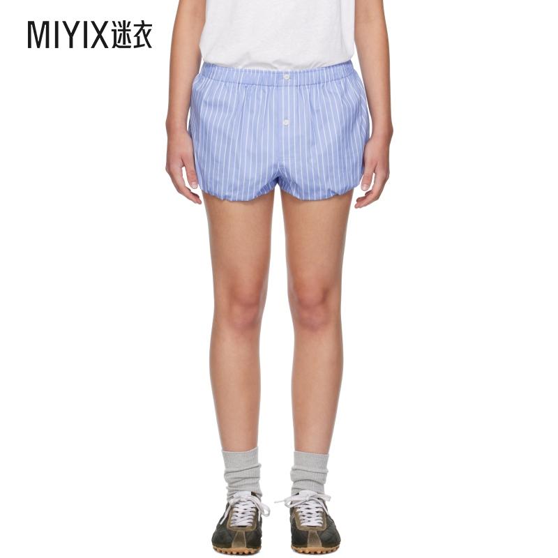 Acne Studios 女款蓝色 Relaxed-Fit 短裤 迷衣时尚