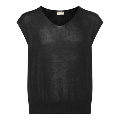 ma' ry' ya 男士 毛衣 黑色棉质羊绒混纺针织毛衣