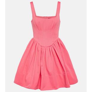 Staud 女士 短款连衣裙 景致紧身胸衣棉混纺迷你连衣裙