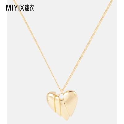 Amina Muaddi 女款Heartbreaker 吊坠项链 迷衣时尚