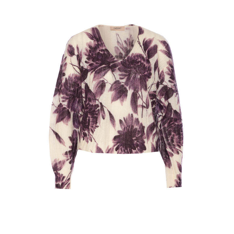 TWINSET 女士 FW25 毛衣 雙件套印花圓領衛衣