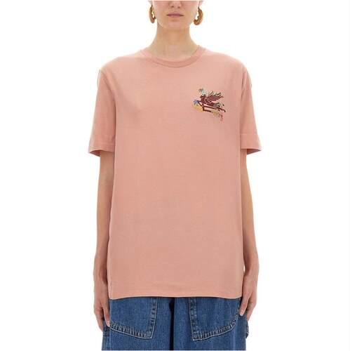 Etro 艾绰 女士 FW25 T恤 Etro Pegaso 印花圆领 T 恤